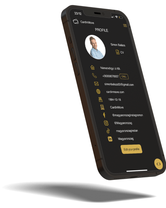 NFC névjegykártya applikáció