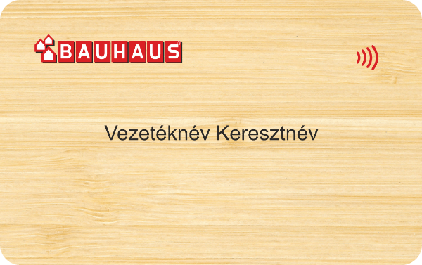 BAUHAUS_Bambusz NFC Okos névjegykártya egyedi desginal antibakteriális hatással
