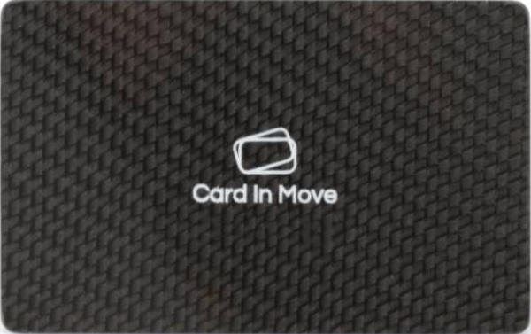 NFC Okos névjegykártya digitális névjegykártya Standard design Carbon CardInMove termék